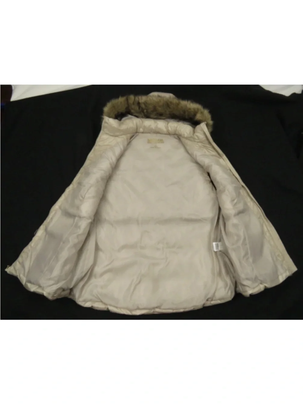 NWT Michael Kors Quilted Faux Fur Hooded Full Zip Puffer Gilet Vest Jacket XXL